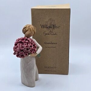 Willow Tree Women's Abundance Figurine With Roses Resin Home Decor Susan Lordi